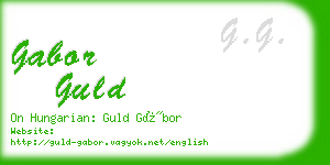 gabor guld business card